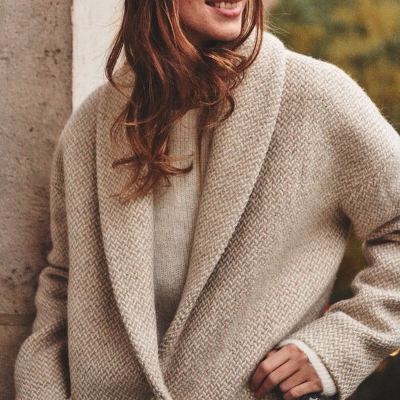 Sézane Off Shoulders Coat NWT - Picture 2 of 6